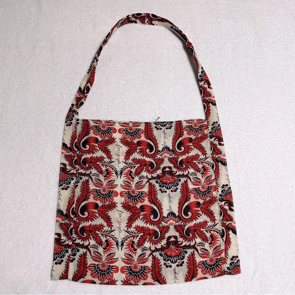 FREE PEOPLE Linen Reusable Shoulder Bag NWOT